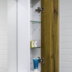 Шкаф-зеркало Uno 60 Дуб ВОТАН правый Домино (DU1512HZ) в Ишиме - ishim.mebel24.online | фото 7
