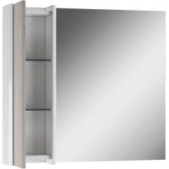 Шкаф-зеркало Uno 80 Дуб серый левый/правый Домино (DU1504HZ) в Ишиме - ishim.mebel24.online | фото 4