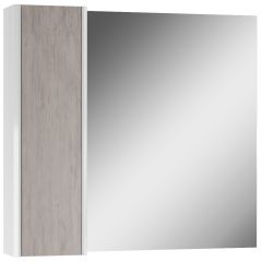 Шкаф-зеркало Uno 80 Дуб серый левый/правый Домино (DU1504HZ) в Ишиме - ishim.mebel24.online | фото 6