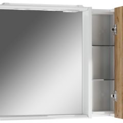 Шкаф-зеркало Uno 80 Дуб ВОТАН правый Домино (DU1513HZ) в Ишиме - ishim.mebel24.online | фото 2