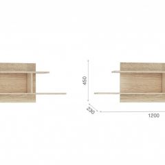 Система Стелс Полка навесная Дуб сонома в Ишиме - ishim.mebel24.online | фото