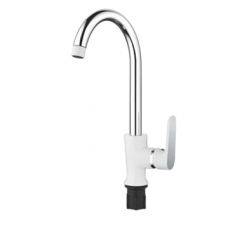 Смеситель для кухни Accoona A4566G (белый) в Ишиме - ishim.mebel24.online | фото