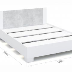 Спальня Аврора Кровать 160 со встроенным основанием под матрас Белый/Ателье светлый в Ишиме - ishim.mebel24.online | фото 2