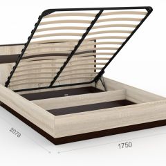 Спальня Эшли Кровать 160 с подъемным механизмом Венге/Дуб сонома в Ишиме - ishim.mebel24.online | фото 2