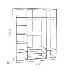 НМ 011.84 Х Шкаф комбинированный "Оливия" в Ишиме - ishim.mebel24.online | фото 3