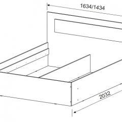 Спальный гарнитур МСП-1 (Дуб золотой/Камень темный) 1400 в Ишиме - ishim.mebel24.online | фото 3