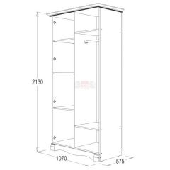 Спальный гарнитур Ольга-1Н (модульная) в Ишиме - ishim.mebel24.online | фото 3