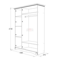 Спальный гарнитур Ольга-1Н (модульная) в Ишиме - ishim.mebel24.online | фото 5