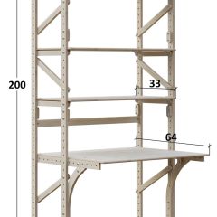 Стеллаж+стол Конструктор Арт.СRСт1-1 в Ишиме - ishim.mebel24.online | фото 2