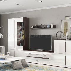 КИМ Стенка (Белый глянец холодный/Венге) Вариант 1 в Ишиме - ishim.mebel24.online | фото