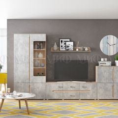 КИМ Стенка (Бетон темный/Дуб Сонома) Вариант 1 в Ишиме - ishim.mebel24.online | фото