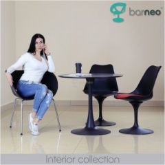 Стол Barneo T-3 Tulip style (RAL9017 черный, D100) в Ишиме - ishim.mebel24.online | фото 2