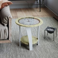 Стол журнальный ЭСТЕТ (Дуб сонома/Белый жемчуг) в Ишиме - ishim.mebel24.online | фото 2