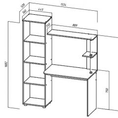 ЮНИОР-2 Стол компьютерный в Ишиме - ishim.mebel24.online | фото 2