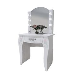 Стол туалетный Розалия №12 + ПОДСВЕТКА (лиственница белая, омела) в Ишиме - ishim.mebel24.online | фото
