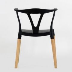 Стул Barneo N-218 Wishbone интерьерный кухонный черный в Ишиме - ishim.mebel24.online | фото 2