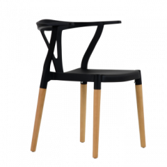Стул Barneo N-218 Wishbone интерьерный кухонный черный в Ишиме - ishim.mebel24.online | фото