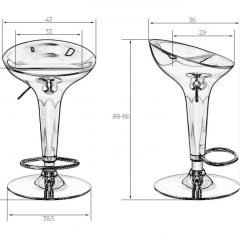 Стул барный DOBRIN BOMBA LM-1004 (серебряный металлик) в Ишиме - ishim.mebel24.online | фото