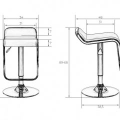 Стул барный DOBRIN CRACK LM-3021 (черный) в Ишиме - ishim.mebel24.online | фото