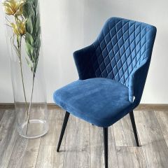 Стул HERMAN 360 град. СИНИЙ #29, велюр / черный каркас М-City в Ишиме - ishim.mebel24.online | фото