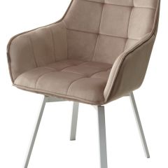 Стул MAVERICK 360 град. поворот. BLUVEL-40 BEIGE/ белый каркас, М-City в Ишиме - ishim.mebel24.online | фото