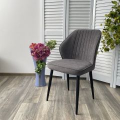 Стул VENA, цвет B28 Темно-серый, велюр / черный каркас М-City в Ишиме - ishim.mebel24.online | фото 2