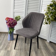 Стул VENA, цвет B28 Темно-серый, велюр / черный каркас М-City в Ишиме - ishim.mebel24.online | фото 3