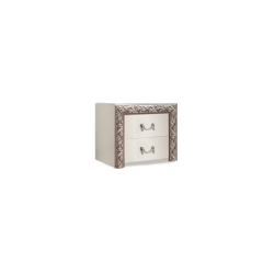 Тумба прикроватная (2 ящика) Тиффани Premium слоновая кость/серебро (ТФТП-2(П) в Ишиме - ishim.mebel24.online | фото 1