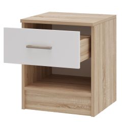 БЕАТРИС Тумба прикроватная (Дуб Сонома/Белый глянец) в Ишиме - ishim.mebel24.online | фото 2