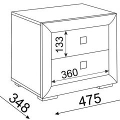 Тумба прикроватная Глэдис М30 (ЯШС/Белый) в Ишиме - ishim.mebel24.online | фото 2