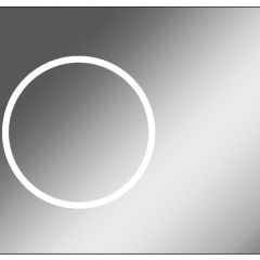Зеркало Eclipse 90 black с подсветкой Sansa (SE1031Z) в Ишиме - ishim.mebel24.online | фото 1