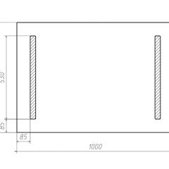 Зеркало Good Light 2-100 с подсветкой Домино (GL7016Z) в Ишиме - ishim.mebel24.online | фото 3
