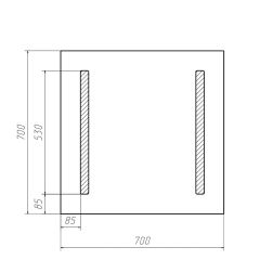 Зеркало Good Light 2-70 с подсветкой Домино (GL7012Z) в Ишиме - ishim.mebel24.online | фото 6