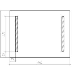 Зеркало Good Light 2-90 с подсветкой Домино (GL7015Z) в Ишиме - ishim.mebel24.online | фото 6