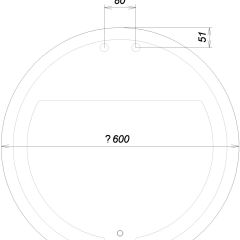 Зеркало Halo 600х600 с тёплой подсветкой Sansa (SH1065Z) в Ишиме - ishim.mebel24.online | фото 2