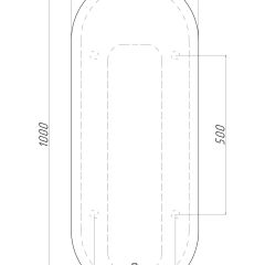Зеркало Кито 1000х400 с подсветкой Домино (GL7047Z) в Ишиме - ishim.mebel24.online | фото 2