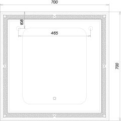 Зеркало Паликир 700х700 с подсветкой Домино (GL7051Z) в Ишиме - ishim.mebel24.online | фото 6