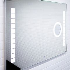 Зеркало Quadro 100 alum (линза) с подсветкой Sansa (SQL1030Z) в Ишиме - ishim.mebel24.online | фото 3
