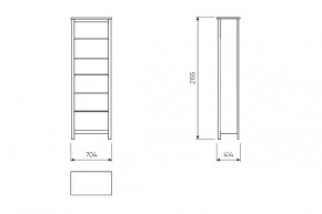 2.08.07.110.6 САГА стеллаж 70 темно-бирюзовый RU в Ишиме - ishim.mebel24.online | фото