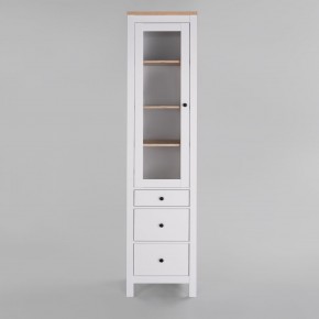 2.08.07.120.14 САГА шкаф с витриной 50 белый/ясень RU в Ишиме - ishim.mebel24.online | фото 2