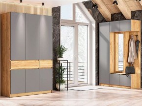 АВИНЬОН Прихожая Пенал (Дуб Крафт золотой/Графит серый) в Ишиме - ishim.mebel24.online | фото 4
