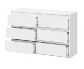 АЙДЕН КМ06-1200 Комод 6 ящиков (белый) в Ишиме - ishim.mebel24.online | фото 2