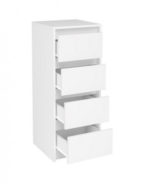 АЙДЕН КМ06-400 Комод 4 ящика (белый) в Ишиме - ishim.mebel24.online | фото 2