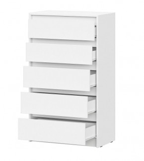 АЙДЕН КМ06-700 Комод 5 ящиков (белый) в Ишиме - ishim.mebel24.online | фото 2