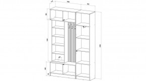 БАВАРИЯ Прихожая (дуб вотан/графит) в Ишиме - ishim.mebel24.online | фото 2