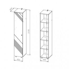 БАЙКАЛ Пенал (Графит/Дуб золотой) в Ишиме - ishim.mebel24.online | фото 3