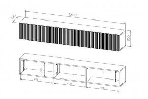 БАЙКАЛ Тумба (Графит/Дуб золотой) в Ишиме - ishim.mebel24.online | фото 3