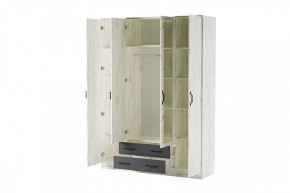 БЕАТРИС Шкаф Квадро (дуб крафт белый/антрацит) в Ишиме - ishim.mebel24.online | фото 2