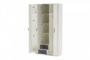 БЕАТРИС Шкаф Трио (дуб крафт белый/антрацит) в Ишиме - ishim.mebel24.online | фото 2