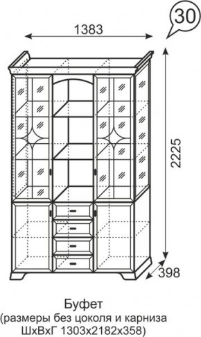 Буфет Венеция 30 бодега в Ишиме - ishim.mebel24.online | фото 3